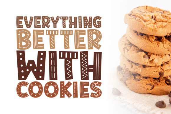 Cutesy Cookies Font preview 4