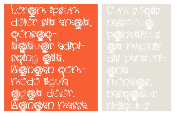 Cutesietoo School Font preview 2