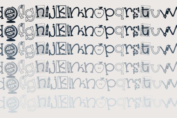 Cutesietoo School Font preview 3