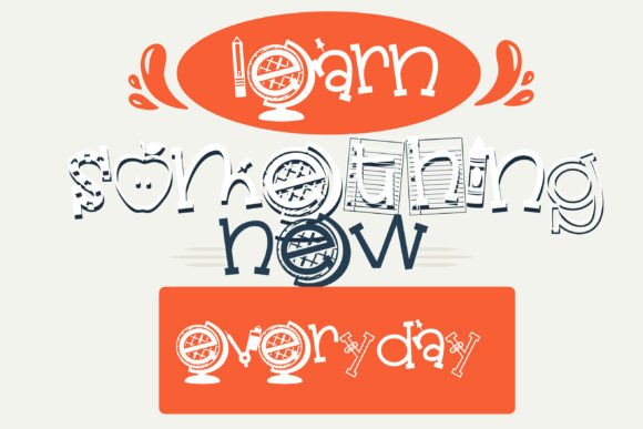 Cutesietoo School Font preview 4