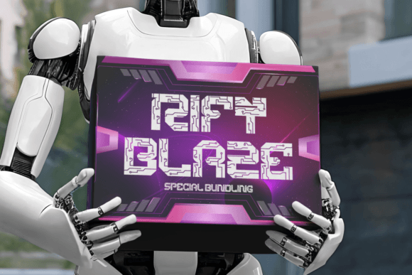 Cyber Crown Font preview 4