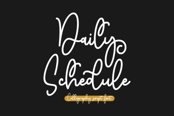 Daily Schedule Font