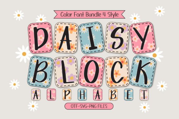 Daisy Block Alphabet Font