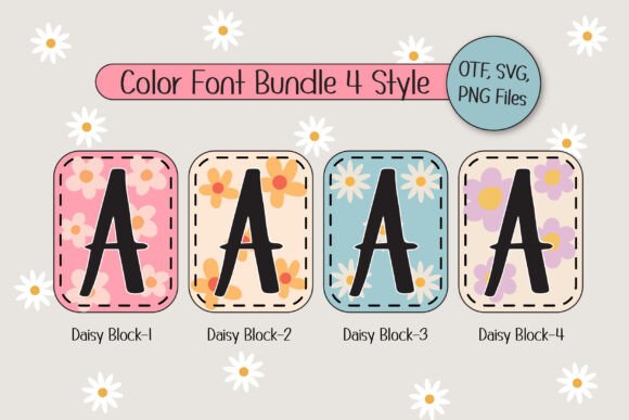 Daisy Block Alphabet Font preview 2