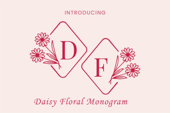 Daisy Floral Monogram Font