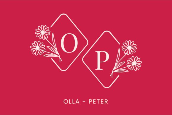 Daisy Floral Monogram Font preview 2