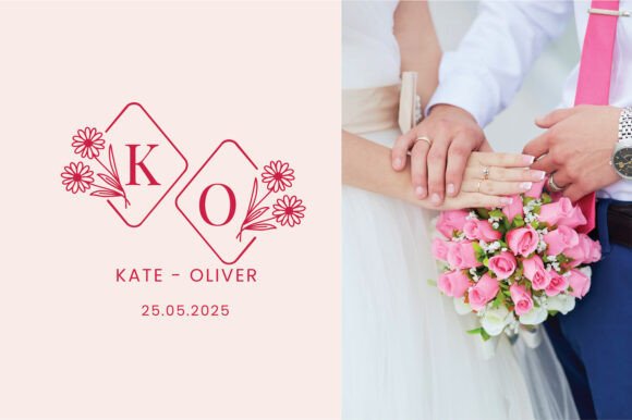 Daisy Floral Monogram Font preview 3