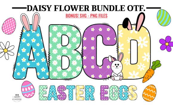 Daisy Flower Bundle Font