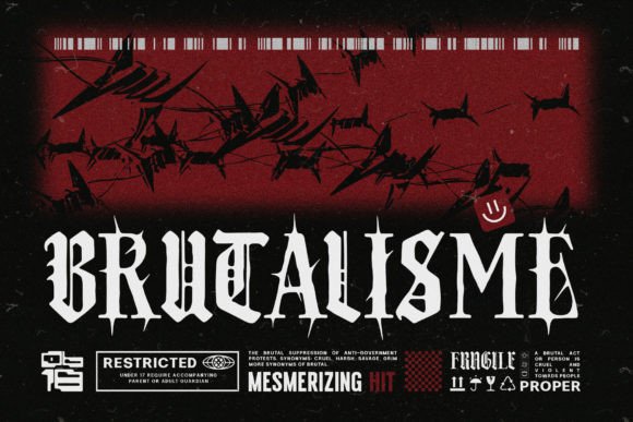Dark Brutal Font preview 3