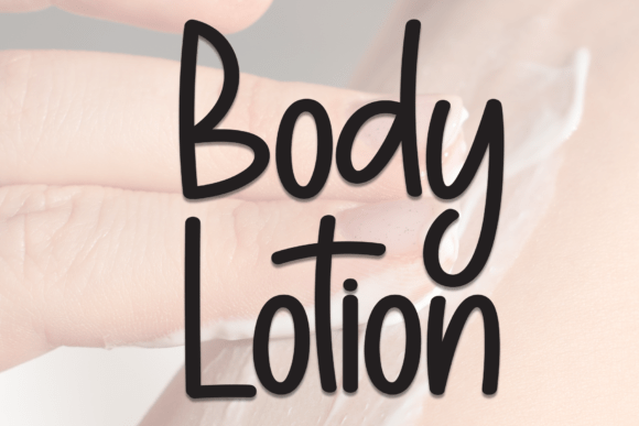 Body Lotion Font