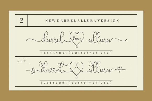 Darrel Allura Collection Font preview 3