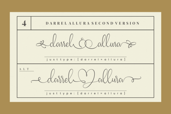 Darrel Allura Collection Font preview 4