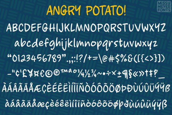 Angry Potato Font preview 2