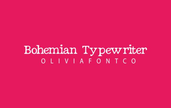 Bohemian Typewriter Font preview 2