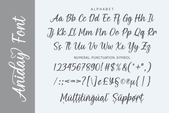 Aniday Font preview 4