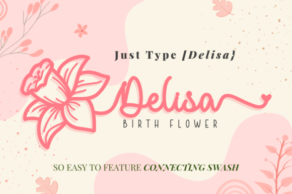 Delisa Birth Flower Duo Font preview 4