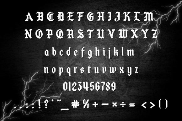 Demon Old English Font preview 2