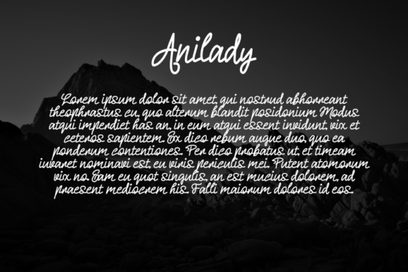 Anilady Font preview 3
