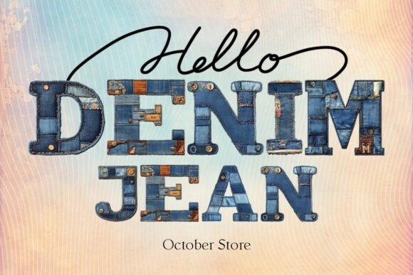 Denim Jean Alphabet Font preview 2