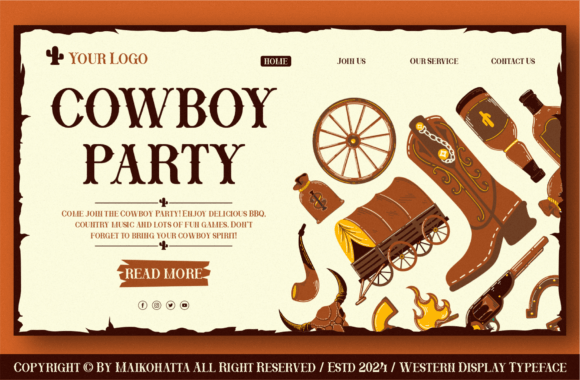 Desert Western Font preview 2