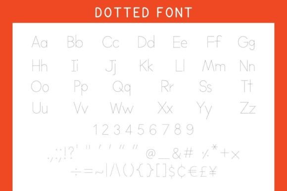 Alphabet Tracing Font preview 3