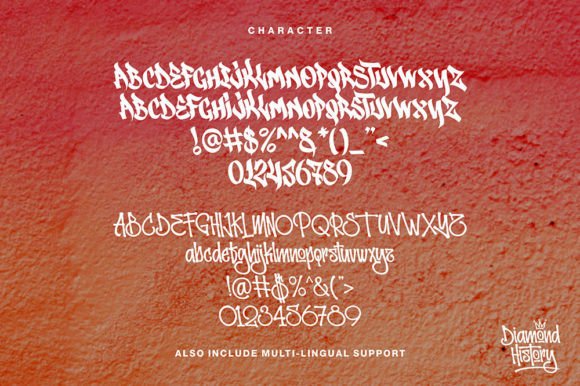 Diamond History Font preview 3