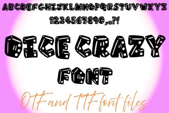 Dice Crazy Font preview 2