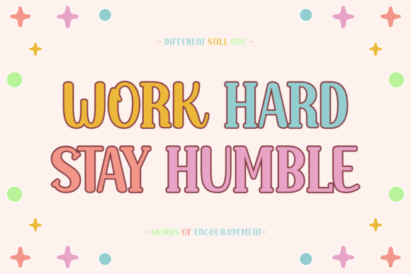 Different Still One Font preview 3
