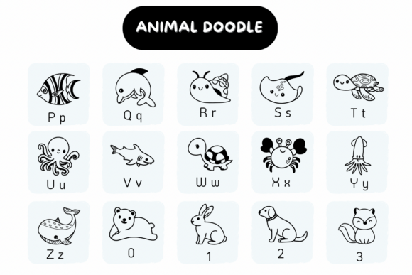 Animal Doodle Font preview 3