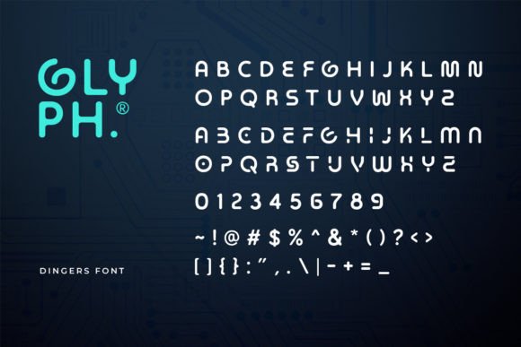 Dingers Font preview 3