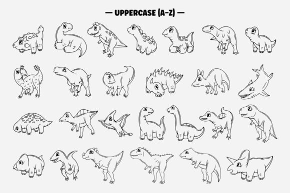 Dino Dingbats Font preview 3