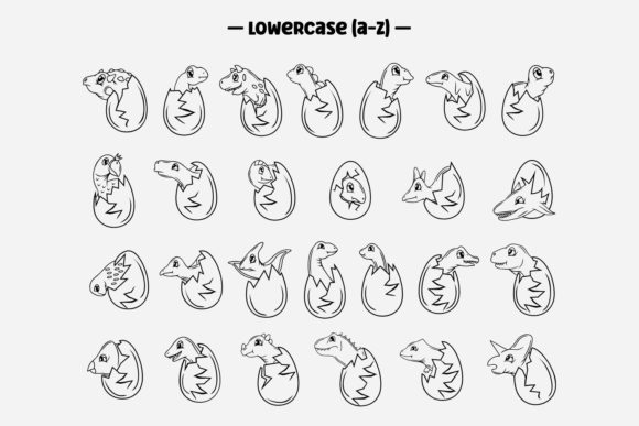 Dino Dingbats Font preview 4