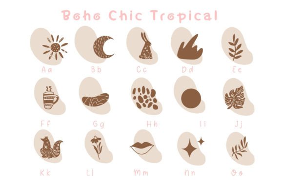 Boho Chic Tropical Font preview 2