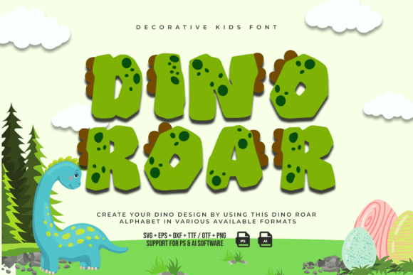 Dino Roar Font preview 2