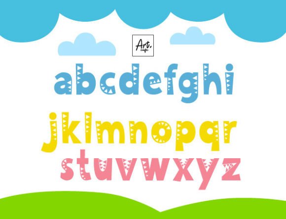 Dinosaur Alphabet Font preview 3