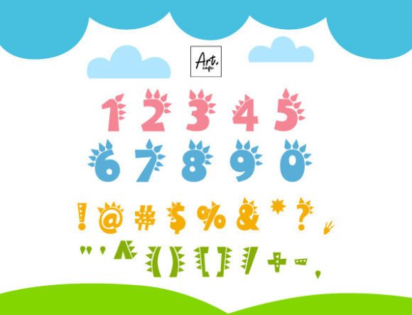 Dinosaur Alphabet Font preview 4