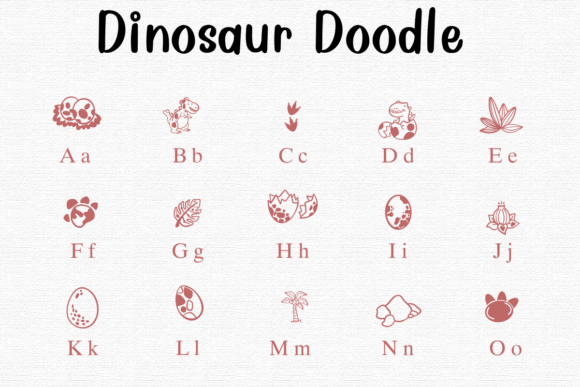 Dinosaur Doodle Font preview 2
