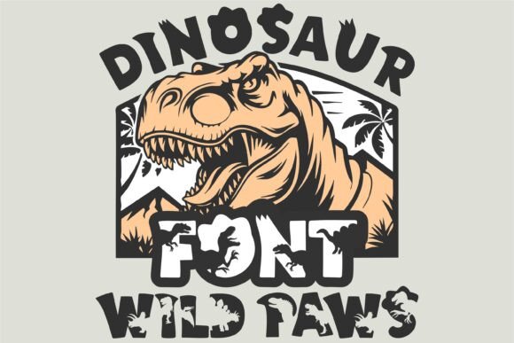 Dinosaur Wild Paws Font