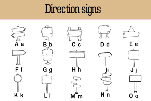 Direction Signs Font preview 2