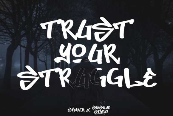 Dirty Lizard Graffiti Font preview 2
