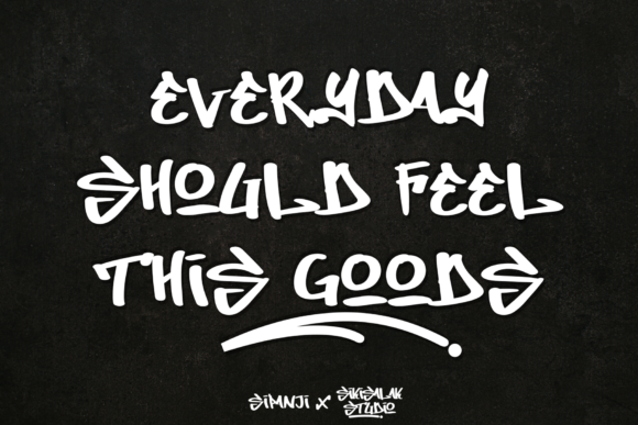 Dirty Lizard Graffiti Font preview 3