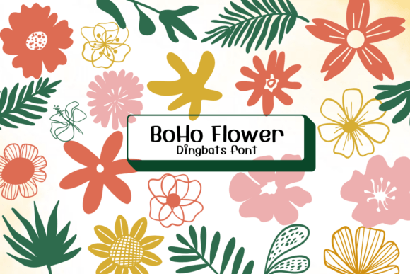 Boho Flower Font