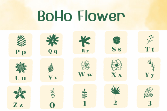 Boho Flower Font preview 3