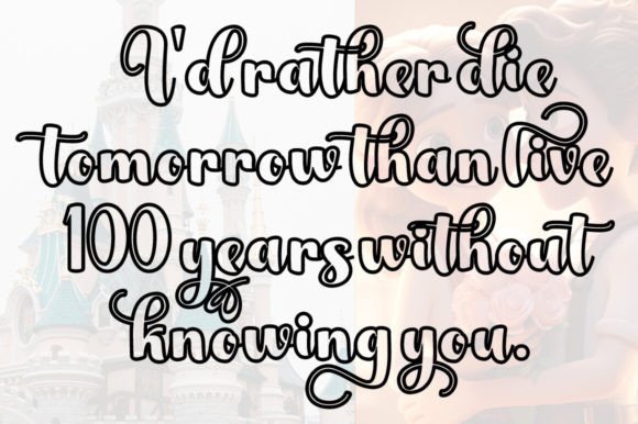 Disney Outline Font preview 3