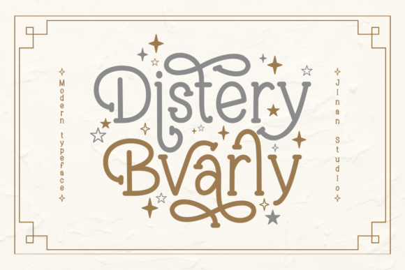 Distery Bvarly Font preview 2