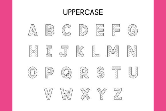 Do-a-dot Alphabet Font preview 2