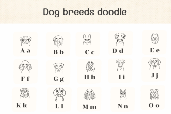 Dog Breeds Doodle Font preview 2
