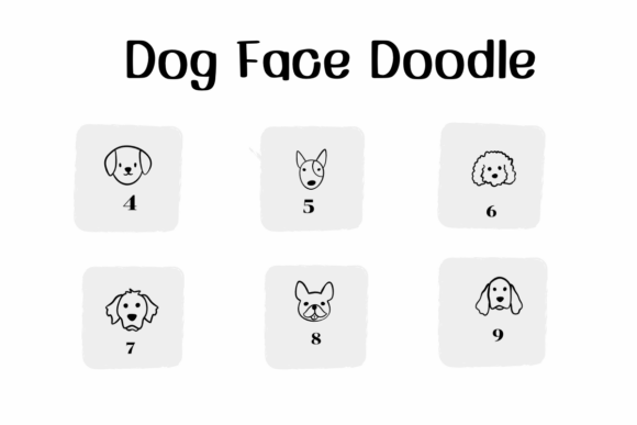 Dog Face Doodle Font preview 4