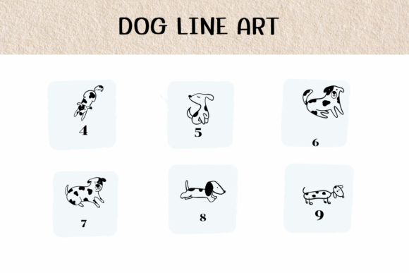 Dog Line Art Font preview 4