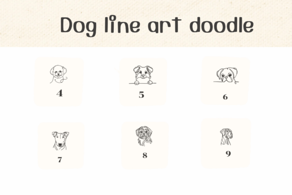 Dog Line Art Doodle Font preview 4